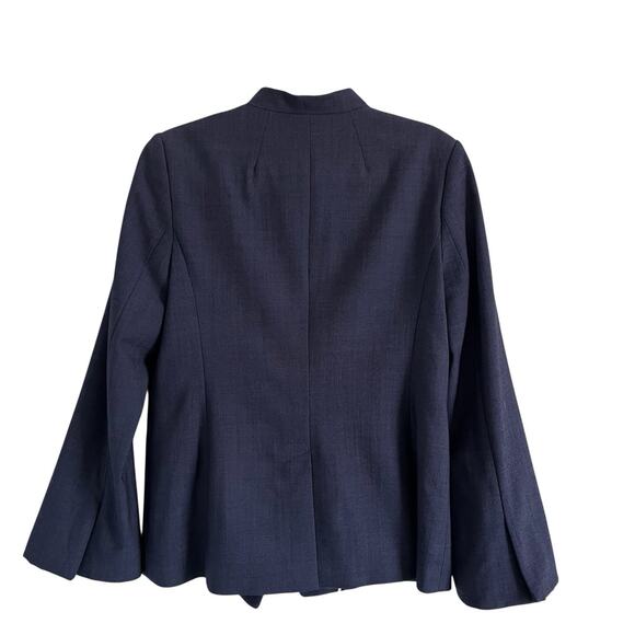 Banana Republic Long & Lean Wool Blazer Sz 6 Blue chic classic Career Gorpcore - Picture 4 of 13